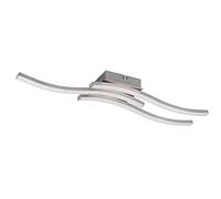 Plafoniera ROUTE LED 3 bacchette ondulate L.54cm acciaio satinato R62473407
