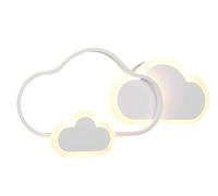 Reality, Plafoniera, Cloudy incl. 1 x LED,SMD,29,0 Watt,3000K,3600 Lm. Plastica, Bianco, Finitura: Metallo, bianco opaco L:52,0cm, L:25,0cm, A:9,5cm Comando a distanza,Dimmer integrato,