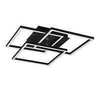 Reality, Plafoniera, Mobile incl. 1 x LED,SMD,27,0 Watt,2700-6000K,3200 Lm. Plastica, Bianco, Finitura: Metallo, nero opaco L:39,0cm, L:42,0cm, A:10,0cm Comando a distanza,Dimmer integrato,