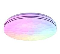 Reality, Plafoniera, Tiger incl. 1 x LED,SMD,22,0 Watt,2700-6000K,2500 Lm. Finitura: Plastica, bianco opaco Ø:38,0cm, A:7,0cm Comando a distanza,Dimmer integrato,Cambia colore RGB,