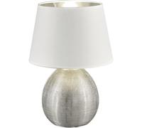 Reality R50631089 Luxor, Lampada da tavolo, ceramica, E27, argento, 24 x 24 x 35