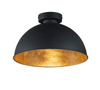 Lampada Da Soffitto Design 1 Fiamma E27 Nera D 31 Cm [EEK: Inaditato]