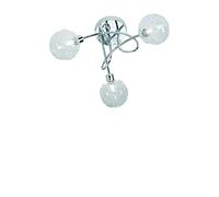 Reality R61323006 Wire Plafoniera, 3 Spot, Vetro, 45 cm, Cromato
