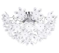 Reality R61903001 Blowball Plafoniera, 3xE14, 40 W, Rotondo, Cromo/Bianco, 30 cm