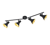 Reality R80164002 Faretto Lampada in Metallo, Nero/Oro