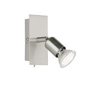 Reality R82941107 Nimes Faretto, 1xGU10, 3 W LED,Nichel Opaco, 12x5.5X13 cm