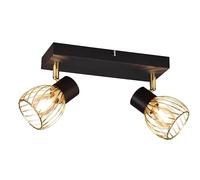 Reality Spot Bar Ardon R81382080, Metallo Nero Opaco/Oro tranne 2x E14