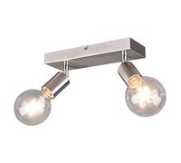 Barra VANNES 2 spots orientabili acciaio satinato R80182007