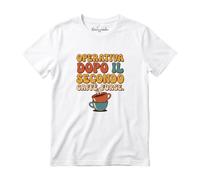 Realizzandoo Maglietta Donna Divertente Operativa Dopo Il Secondo caffè Forse - T-Shirt Ironica Idea Regalo