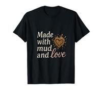Realizzato con scritta Mud & Love Heart Splatter Maglietta