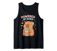 Realizzato da Boba Cute Kawaii Capybara Bubble Tea Lover Anime Canotta