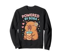 Realizzato da Boba Cute Kawaii Capybara Bubble Tea Lover Anime Felpa