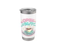 Realizzato da Coffee Vintage Cafe Sign Graphic Bicchiere termico in acciaio inox doppia parete