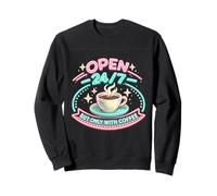 Realizzato da Coffee Vintage Cafe Sign Graphic Felpa