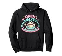 Realizzato da Coffee Vintage Cafe Sign Graphic Felpa con Cappuccio