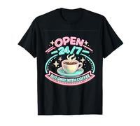 Realizzato da Coffee Vintage Cafe Sign Graphic Maglietta