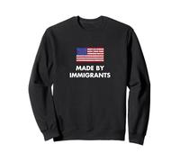 Realizzato da immigrati Bandiera Americana Immigrazione Felpa