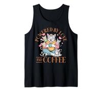 Realizzato da Love And Coffee Cat Mom Graphic Cute Kittens Canotta