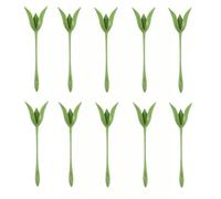 Realizzato in ABS e verde, questo set di 10/20/30 portatovaglioli a forma di rosa e strumenti per fiori origami è perfetto per una bella tavola di nozze e decorazioni per feste. (10 pezzi)