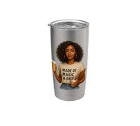 Realizzato in magia e grinta ispirazione positiva ti e ti amo. Bicchiere termico in acciaio inox doppia parete