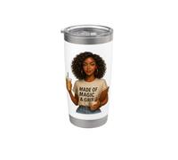 Realizzato in magia e grinta ispirazione positiva ti e ti amo. Bicchiere termico in acciaio inox doppia parete