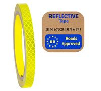 Realizzato in nastro adesivo riflettente 3 M per esterni, ad alta visibilità, impermeabile, altamente adesivo, per veicoli, rimorchi, auto, camion, biciclette (Flu Yellow 4083_5 mm x 5 metri)