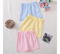 Realizzato in un tessuto a righe confortevole, questo set presenta un delicato motivo a righe sottili di colore azzurro chiaro, giallo e rosa. La vita elasticizzata garantisce una vestibilità facile, 