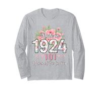 Realizzato nel 1924, Regalo Floreale per Il 101° Compleanno, per Donne di 101 Anni Maglia a Manica