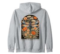 Realizzato per Happy Sunny Days Dragonfly Floral Art Felpa con Cappuccio