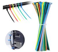 Realjoy 120 pezzi Fascette Plastica per Cablaggio, 300 x 5 mm Fascette Elettricista, Resistenti ai Raggi UV, Fermacavo Colorate in Nylon per Gestione dei Cavi, Officina, Giardino (6 Colori)