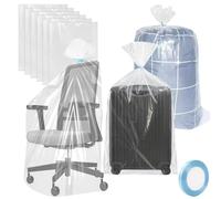 Realjoy 6 Pezzi Sacchetti Extra Large in Plastica Trasparente,90x120cm Sacchetti di Plastica,Borse Portaoggetti Extra Grandi per Bagagli, Valigie,Vestiti,Trapunte,Giocattoli di Peluche