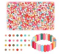 Realjoy Perline colorate con lettere colorate,1600 pezzi,da infilare e fai da te,7 mm a Z,perline acriliche rotonde,alfabeto letter per la creazione di gioielli,braccialetti fai da te,collane,