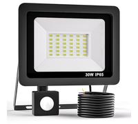 Realky 30W Fari Led da Esterno con Sensore di Movimento, IP65 Impermeabile Faretto Led Esterno 3000LM, 40LED 6500K Bianca Fredda - Fari Led Interna ed Esterna per Giardino Cortile Garage