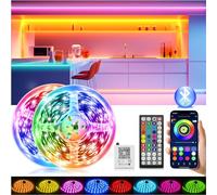 Realky LED Striscia, 30M(2 * 15M) Multicolor Led Strip Light, APP Bluetooth Controllato RGB Strisce LED, Luci Gaming per Decorare Scale, Festa, Cucina Casa, Bar