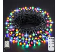 Realky Luci Albero di Natale, 26.2M 220 LED Luci Natalizie da Esterno ed Interno, 8 Modalità con Funzione Memoria e Telecomando Luci di Natale per Giardino, Balcone, Casa, Festa - Multicolore