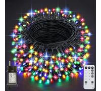 Realky Luci Albero di Natale, 38.2M 320 LED Luci Natalizie da Esterno ed Interno, 8 Modalità con Funzione Memoria e Telecomando Luci di Natale per Giardino, Balcone, Casa, Festa - Multicolore