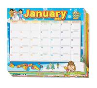 Really Good Stuff Calendario aula 2024-2025, colori primari