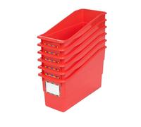 Really Good Stuff Durable - Confezione da 6 supporti per libri e raccoglitori, colore: rosso