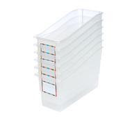 Really Good Stuff Durable - Porta libri e raccoglitori, confezione da 6, trasparente