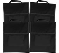 Really Good Stuff Set di 4 buste per libri, resistenti all'acqua, per inviare libri a casa e compiti in una borsa per libri in tessuto resistente? Manico Cucito, Tasca Trasparente per, Nero, Standard