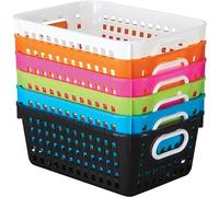 Really Good Stuff® Set di 6 cestini multiuso, 27,9 x 20,3 cm, neon pop