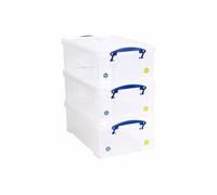 Really Useful Box 3 x 12 litri per formato A-4, 465 x 270 x 150 mm, trasparente