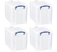 Really Useful Box, contenitore di plastica impilabile da 19 litri con coperchio a scatto e maniglie con chiusura a clip integrate per l'organizza