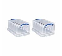Really Useful Box Due scatole da 9 Litri, Polipropilene, Bianco, 39.5 x 15.5 x 25.5 cm, 2 unità