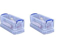 Really Useful Box Scatola di immagazzinaggio di plastica, 6,5 litri, 17 1/2 "x 7" x 6 1/4", trasparente (Twо Расk)