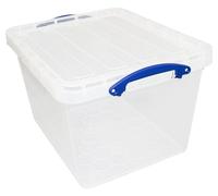 Really Useful Box Scatola portaoggetti in plastica trasparente, 40 litri, confezione da 3