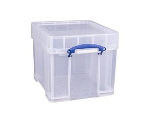 Really Useful - Contenitore in plastica trasparente con coperchio XL, 35 litri