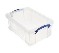 Really Useful - Contenitore portaoggetti impilabile, 9 litri, 395 x 255 x 155 mm, colore: Trasparente