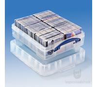 REALLY USEFUL - Contenitore PVC trasparente con coperchio per 70/90 CD
