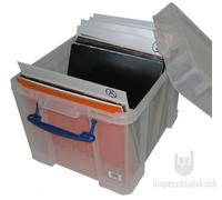REALLY USEFUL Contenitore Vinili LP 12" - 100 Dischi - Robusto, Chiudibile, PVC